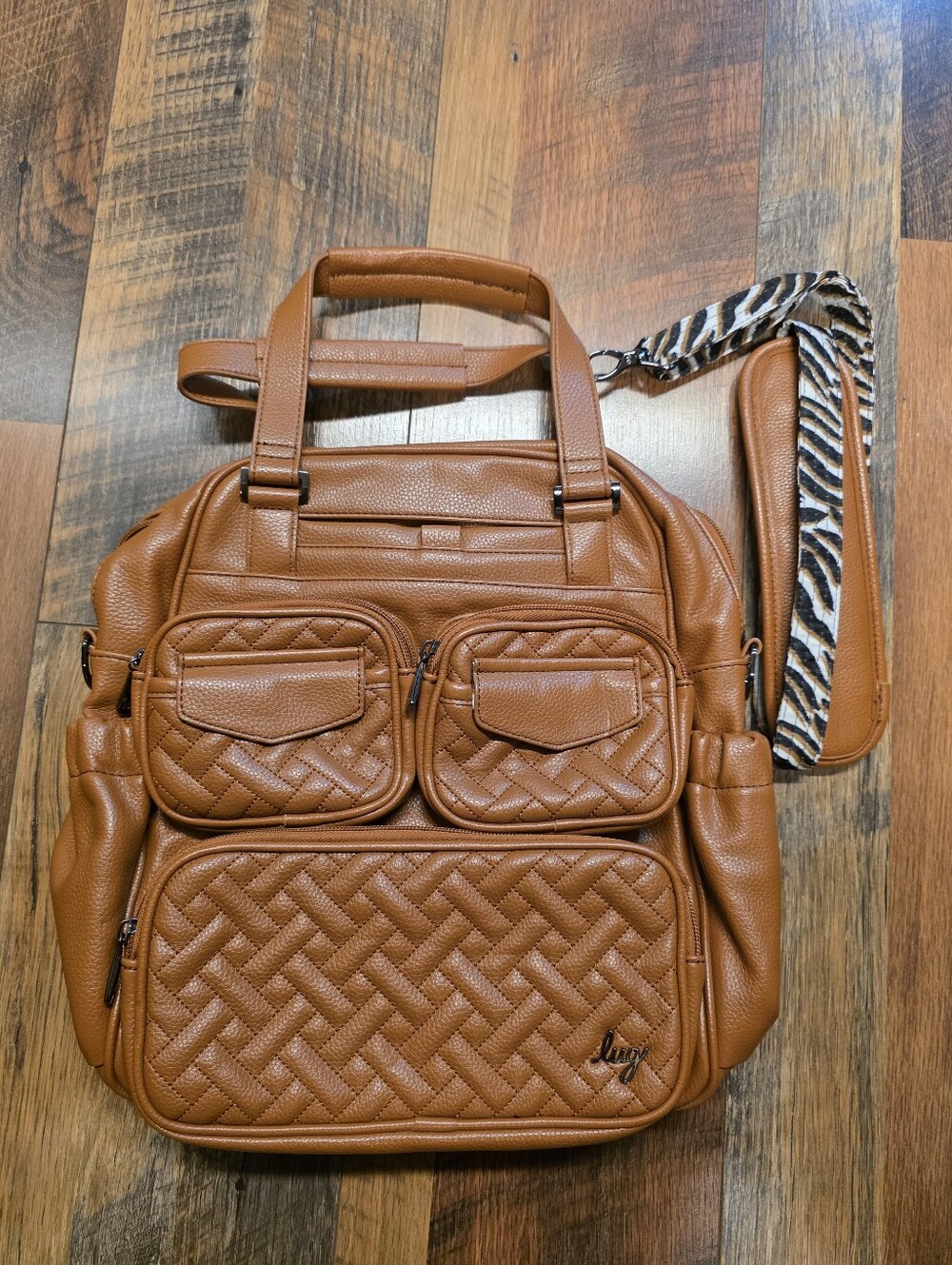 Lug Mini Puddle Jumper Backpack Brown Leather